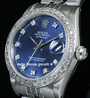 Rolex Datejust 31 Jubilee Bracelet Blue Diamonds Dial Diamonds Bezel 68274 